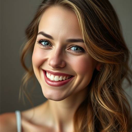 Portrait de Céline Leclerc, professeure de communication non verbale, souriante et expressive.