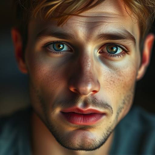 Portrait de Julien Blanc, spécialiste en storytelling et en narration persuasive, un regard captivant.